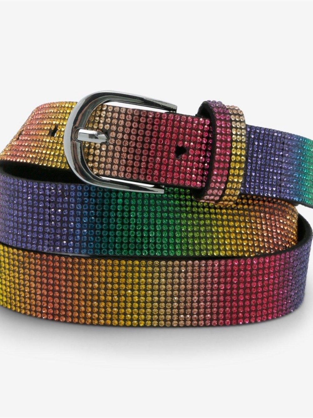 Hot Topic Rainbow 🌈 Bling Crystal Belt - Multicolor Rhinestones